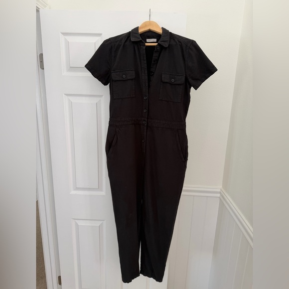 Outerknown SEA Jumpsuit Organic Cotton Short Sleeve - Charcoal Gray, Size S - Picture 4 of 8